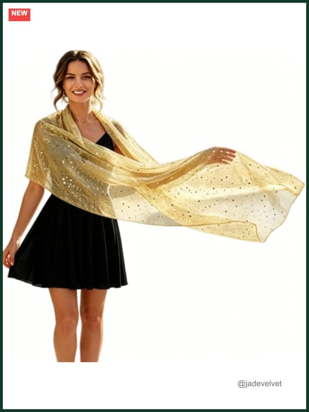 Sequin Mesh Scarf Sheer Glitter Shawl Wrap Evening Dress Beach Sarong